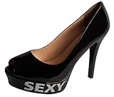 Absatzhöhe: 12,7 cm (ca.) WOW by Lafaysaunt - Sexy Damen , Schwarz (schwarz), 36 B(M) EU