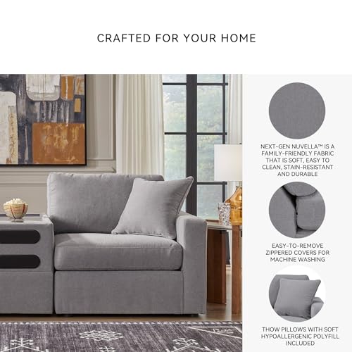 Image of Signature Design by Ashley 5-Piece Modular Sectional, Granite