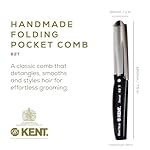 Kent 82T Handmade Folding Pocket Comb for Men, Fine Tooth Hair Comb Straightener for Everyday Grooming Styling Hair, Beard or Mustache, Use Dry or with Balms, Saw Cut Hand Polished, Made in England - Image 3