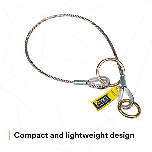 Image of 3M DBI-SALA 5900551 Anchorage Connector, 6' Cable Tie-Off Adaptor, Pass-Thru Type, Silver