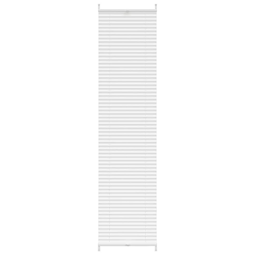 Roleta plisowana biała z materiału crepe z aluminiową szyną 40 x 200 cm, roleta zaciskowa, bez wiercenia, do okien wewnętrznych, ochrona przed wzrokiem, roleta zaciemniająca
