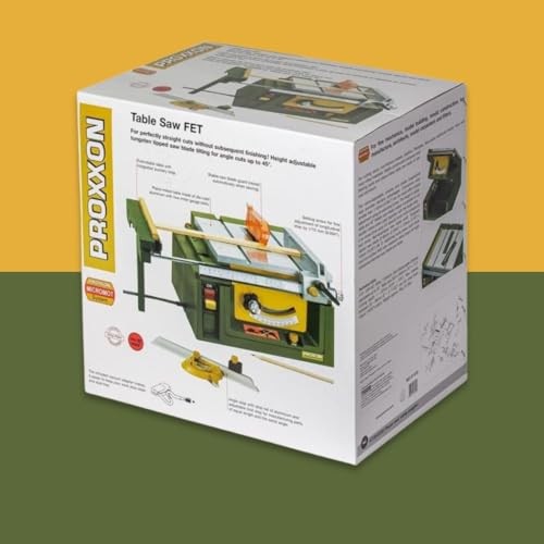 Proxxon Table Saw Fet for Precision Cuts - Adjustable Blade, Extendable Table, Low Noise Motor, 110-120V AC - 37070 - Image 6