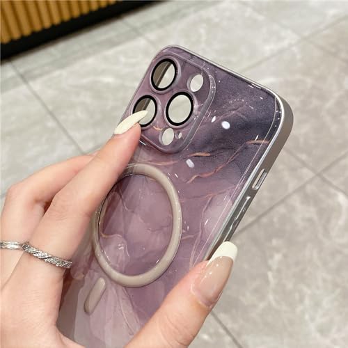 Coque iPhone 14 Plus antichoc marbre bleu marine compatible chargeur induction - 4