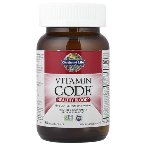 Garden of Life Vitamin Code Healthy Blood - Iron Supplement for Women, 60 Vegan Capsules, with Vitamins B, C, Trace Minerals, Fruit Veggies, Probiotics - for Energy and Anemia Support - Image 4