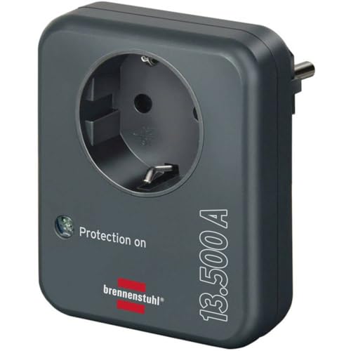 Brennenstuhl Steckdosenadapter mit Überspannungsschutz 13.500 A (Adapter als Blitzschutz für Elektrogeräte) anthrazit Brennenstuhl Steckdosenadapter mit Überspannungsschutz 13.500 A (Adapter als Blitzschutz für Elektrogeräte) anthrazit