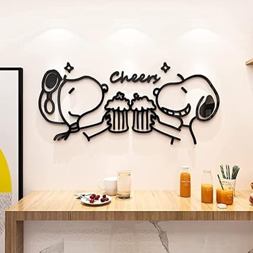 スヌーピー ウォールステッカー 乾杯