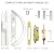 ALLYWASAI Patio Sliding Door Handle Set with Mortise Lock, Key Cylinder and Face Plate, Full Replacement Handle Lock Set Fits Door Thickness from 1-1/2" to 1-3/4", 3-15/16" Screw Hole Spacing, White