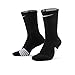 Nike Elite Basketball Crew Socks Black/White Size Large