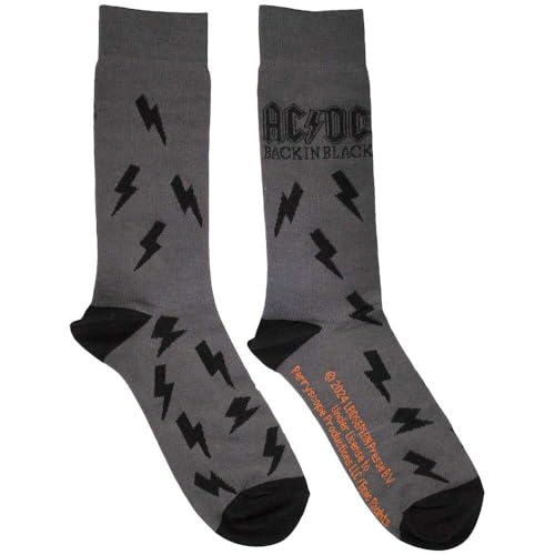 Ac/Dc Back In Black Bolts Ankle Socks Size One Size