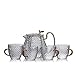 Szklany czajniczka z infuzorem 4 kubki, zestaw upominkowy, kunsztowne kunszt wysokoe borokrzewowe kuchenne i zmywarka Safe46 (Color : Clear)