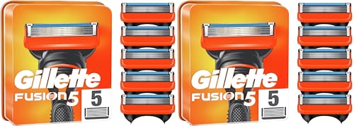 Gillette Fusion 5 Cuchillas de Afeitar Hombre, Paquete de 10 Cuchillas de Recambio (el embalaje puede variar)