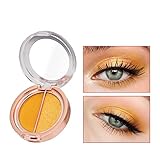 Timipoo Double color eye shadow, high pigment eye makeup palette, matte shimmer metal eye shadow pow