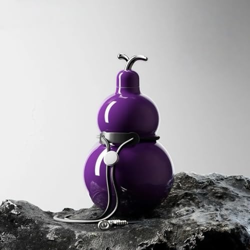 ひょうたん型の魔法瓶カップ 316ステンレススチール製のポータブルケトル 6層断熱構造で保温・保冷効果 男の子にも女の子にもぴったり 見た目も美しく、大容量、職場、アウトドア、スポーツ、旅行、キャンプなど、様々なシーンで活躍します (パープル,300ml)