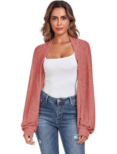 Image of ZAFUL Women's Sheer Shrug Y2K Long Sleeve Cardigans 2026 Irregular Tie Front Bolera