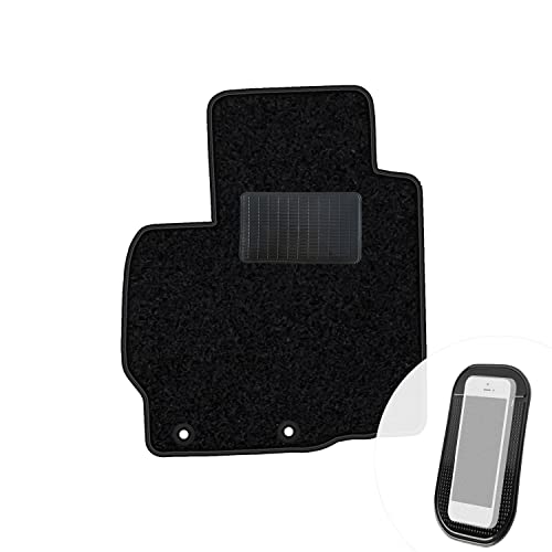 moto-MOLTICO Fahrer Fußmatte Auto Velours Fahrerseite Autoteppiche Schwarz Fahrermatte 1-teilig...