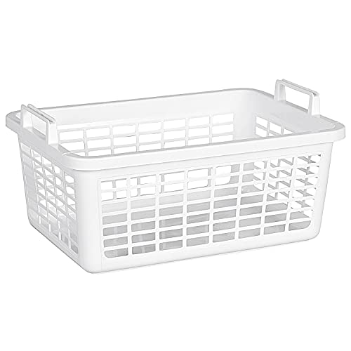 Lockweiler Panier à linge en plastique Blanc 62 x 43 x 25 cm 45 l Cover