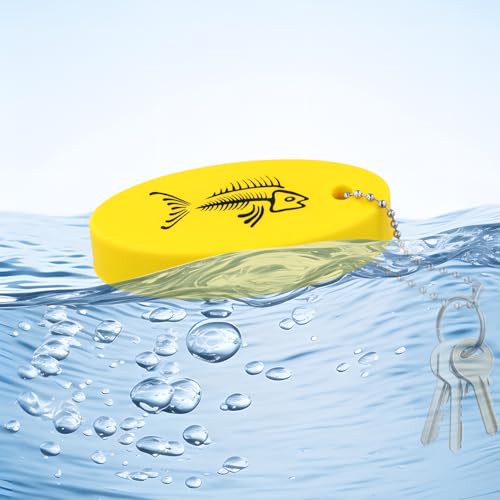 Image of NQEUEPN 4pcs Floating Boating Keychain, Boat Key Floating Keychain Rescue Tube Fishing Surfing Sailing Outdoor Water Sports Accessories Floating Keychain (4 Colors)