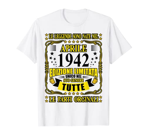 Las leyendas nacieron en abril de 1942 80 cumpleaños 80 años Camiseta