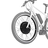 Hanmorfarbi 48V 1000W 24 Inch Front Wheel Electric Bike Conversion Kit with LCD Display, PAS Sensor, Thumb Throttle & Brake Levers, E-Bike Conversion Kit for City, Mountain, Road Bike (Front Wheel)