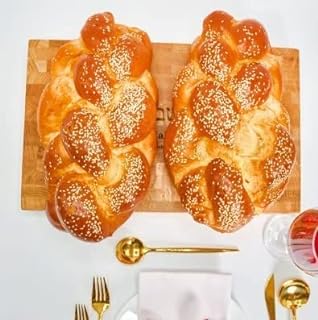 ChallahGram Kosher Challah Bread-15 Ounce Traditional Braided Challah - Sesame seeds | Fresh & Delicious | Shabbat Challah Breads Great for your Holiday or Shabbat Table | 2-3 Day Shipping [ 3 Challah Breads Per Pack] (Long Braided Challah Bread) Happy Brooklyn Challah: THREE Challah Package