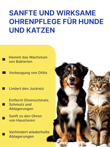 Japan Premium Pet Fingerpads/Ohrenreiniger für Hund & Katze | Sanfte Ohren Reinigung mit Aloe Vera, Malinsäure & Hamamelis | Finger Ohrentücher Gegen Geruch & Schmutz | Ihre Hundepflege AUR 35 STK.
