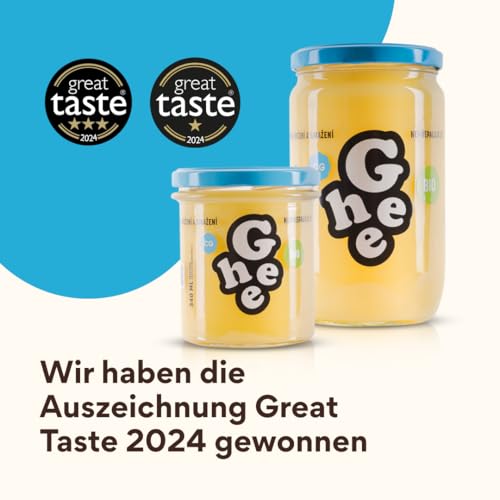 CG Ghee Pure 600 g Laktosefrei Reich an Vitaminen und Omega Fettsäuren Ausgezeichnet mit dem Great Taste Zertifikat Ideal zum Braten, Backen & als Brotaufstrich Ayurveda Ghee Butter 100% EU