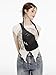 AOSTIHOT Crossbody Small Sling Backpack Sling Bag for Women, Chest Bag Daypack Crossbody for Travel Sport Running Hiking Dark Black