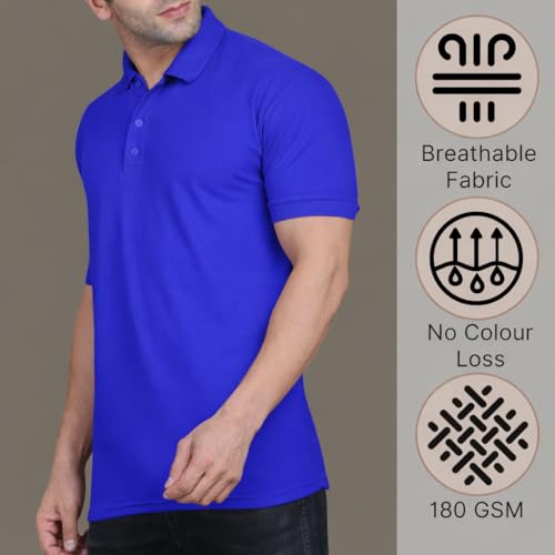 Image of Men Regular fit Polo Neck T Shirt||Casual Wear ||Half Sleeve Tshirt for Men