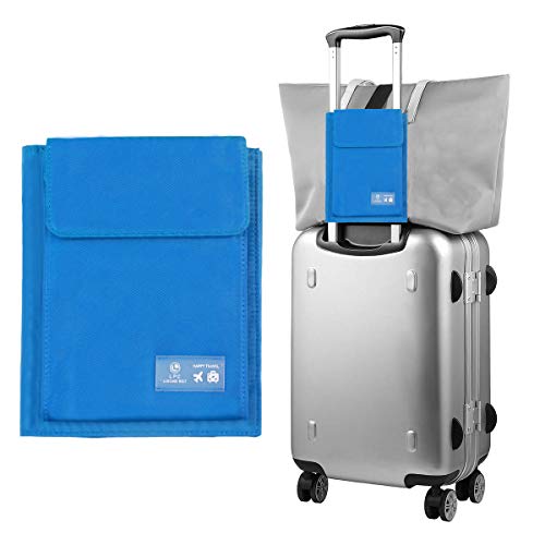 Travel Carry-on Luggage Upgraded Straps bag - An Portable Adjustable Bungee and Storage Function Travel Suitcase Accessory for Tote Duffel Bag (Blue)