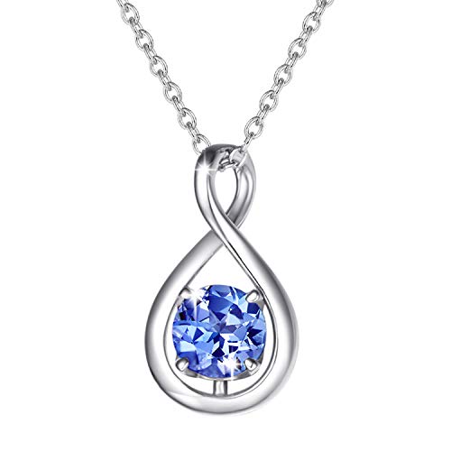[AGVANA] ネックレス レディース タンザナイト 12月 誕生石 しずくモチーフ ホワイトデー お返し シルバー925 クリスマス 誕生日 母の日 プレゼント 綺麗なBOX付き(12月タンザナイト)