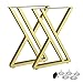 Metal Industrial Gold Dining Modern Table Legs 28 inch Desk Legs Base Cast Iron Welding Wrought Iron Coffee Table Bench Legs Night Stand Office Table Triangle Shape Black DIY 28
