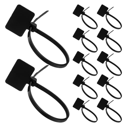 Image of 250pcs Writable Nylon Cable Marker Ties for Network Cords, Black