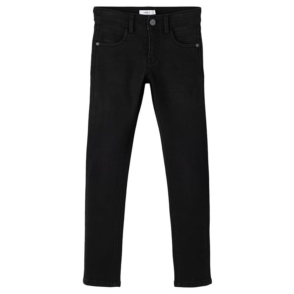 Name IT NKMSILAS XSLIM Jeans 2002-TX Noos, Vaqueros Ajustados Niños, Black,