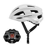 ROCKBROS 自転車 ヘルメット 大人 ロードバイク 超軽量 高剛性 耐衝撃 高通気性 USB充電式LEDライト 自転車用ヘルメット 推奨頭囲約55-60cm ダイヤルで調節可能 CPSC/CE安全規格認定済み サイクリングヘルメット 通勤 通学 街乗り MTB クロスバイク サイクリング スポーツ メンズ レディース 男女兼用