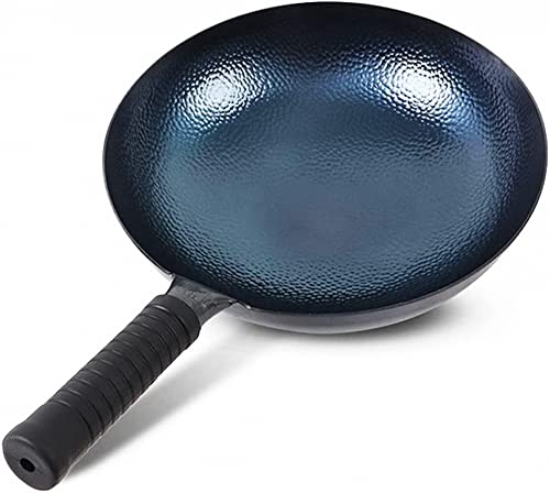 Wok de hierro forjado 30 cm sin recubrimiento