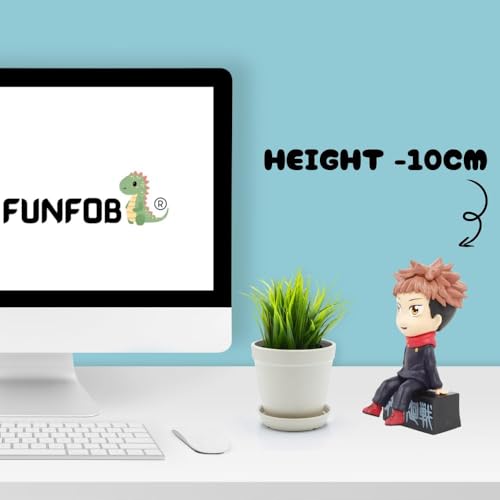 Image of FUNFOB Jujutsu Kaisen Yuji Itadori Action Figure Height -10cm Collectible PVC Multicolour | Small Yuji On Box