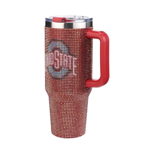 Image of The Memory Company Officially Licensed 40oz TC Bling Game Day Tumbler with Vintage Logo, Ohio State University