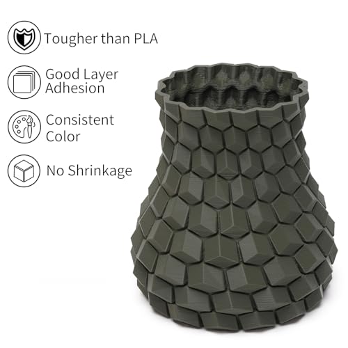 Image of INLAND Micro Center PLA+ 3D Printing Filament 1.75mm - PLA Pro Dimensional Accuracy + /- 0.03 mm - 1kg Cardboard Spool (2.2 lbs) (1 Pack Olive Green, 1.75mm)