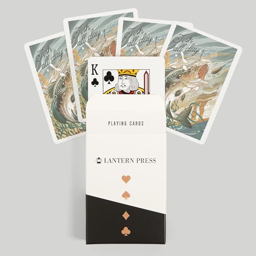 Lantern Press Fish All Day Baraja de 52 Cartas miniatura 6