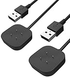 Yaekea 2 Stücke Ladekable für Fitbit Versa 4 /Sense 2 /Versa 3/Sense USB Magnetisches Ladegerät für Fitbit Versa 3 /Versa 4 /Sense/Sense 2 Health & Fitness Smartwatch Ladestation 3.3ft /100cm