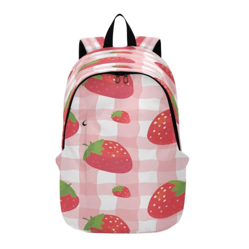 Sac à dos de randonnée extérieure fraise pour voyage à pied