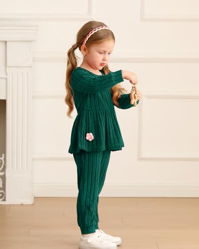 Mioglrie Toddler Baby Girl Clothes Fall Winter Outfits Infant Girl Sweatshirt Top 6 9 12 18 24 Months 2T 3T Pants Set - Image 4