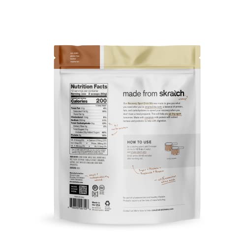 Skratch Labs Post Workout Recovery Drink Mix With Horchata, (21.2 Oz, 12 Servings) With Complete Milk Protein Of Casein And Whey And Probiotics, Gluten Free, Kosher, Vegetarian #TOP1
