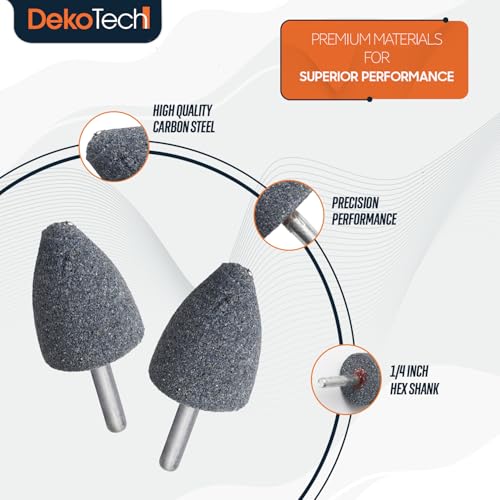 Image of 6pcs Metal Grinding Stone Cone Shape