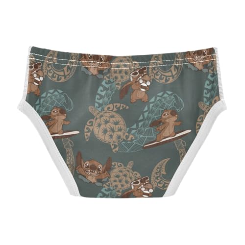 Boys' Exclusive Briefs Toddler Underwear 95% Combed Cotton Boxerbriefs 2T Stitch and Tropical Pattern 82