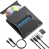 CD/DVD ドライブ 外付け 6-IN-1 Type-C/USB 3.0 Aポータブル CD/DVD レコーダー CYM916