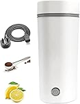 Travel Electric Kettle 350ml Heating Capacity Portable Cup 300w Kettles Electric Fast Boil Quiet Kettle Cordless Kettle for Boiling Water for Making Tea Coffee Milk (White)