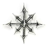 NKlaus Pendentif gothique étoile du chaos 3,9cm argent 925 amulette viking talisman 3908