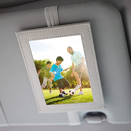 Temlum Car Picture Holder, 3.5" x 5" Artificial Leather Picture