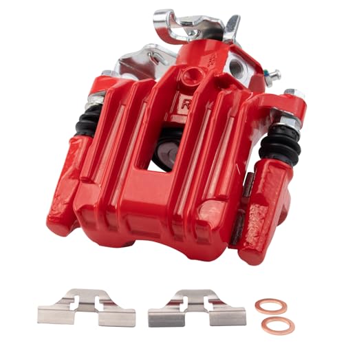 Image of TRQ Front and Rear Brake Caliper Set Performance Coated Brackets Compatible with 1998-2010 Volkswagen Beetle 1999-2006 Golf